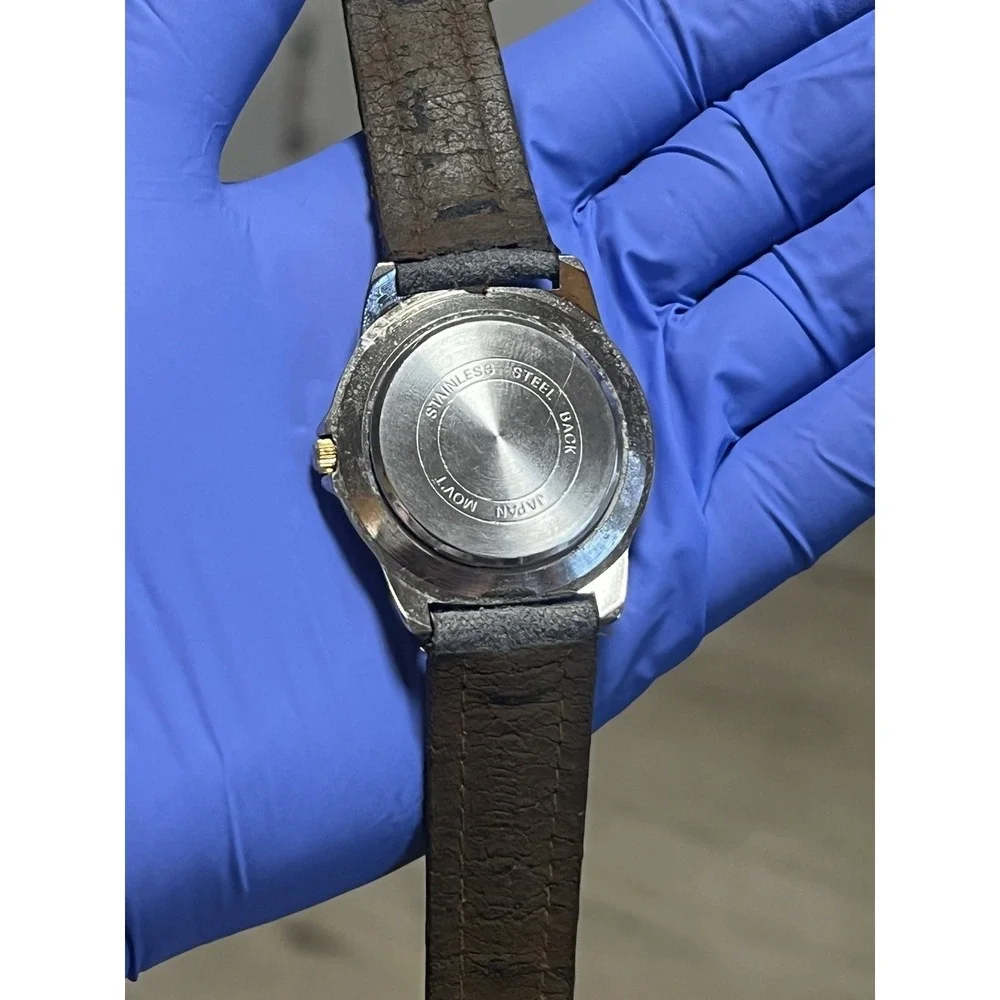 Sports Illustrated Genuine‎ Leather Quartz Analog Men's Watch Vintage